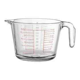 Heat-Resistant Glass Measuring Mug Kitchen Tool Clear Glass Measuring Cup for Home