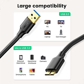 Cáp USB to Micro USB B Ugreen 10841 10840 10843 US130 Chính Hảng (đầu Mạ Vàng, dùng cho HDD 2.5 ing ) hàng chính hãng