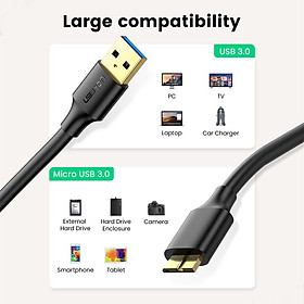 Mua Cáp USB to Micro USB B Ugreen 10841 10840 10843 US130 Chính Hảng (đầu Mạ Vàng  dùng cho HDD 2.5 ing ) hàng chính hãng
