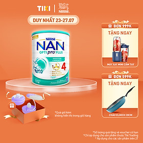 Sữa bột Nestlé NAN OPTIPRO PLUS 4 1500g/lon với 5HMO Giúp tiêu hóa tốt - Đèn ngủ mini cho bé màu ngẫu nhiên