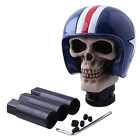 Car Manual Gear Stick  Knob Blue Skull Cover Handle Shifter Lever