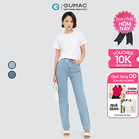 Quần jeans nữ ống đứng tôn dáng trẻ trung năng động thời trang Gumac QJD04051