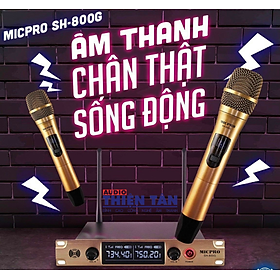 Hình ảnh Micro Không Dây SH800G - Karaoke Gia Đình  - Sóng UHF - Âm thanh chuẩn - Hàng Chính Hãng