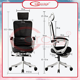 Mua Ghế ngồi máy tính có chân xoay  ghế làm việc văn phòng tùy chỉnh độ cao - Hàng chính hãng