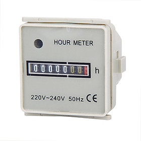Square Digital 0-99999. Meter Counter Timer Hourmeter Gauge AC220-240V