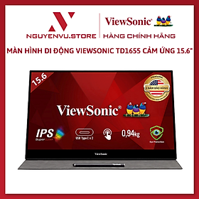 Màn hình di động Viewsonic TD1655 cảm ứng (15.6inch/FHD/IPS/6.5ms/60Hz/250nits/MiniHDMI+USBTypeC+Audio/15000hrs/Touch) - Hàng chính hãng