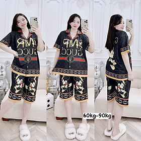 [HCM] (60-85kg, P3) Đồ bộ bigsize lửng in 3D hoạt hình chất thun lạnh. Đồ bộ lửng bigsize. Đồ bộ thun lạnh bigsize. bobigsizelung1thunlanh 