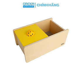 Đồ chơi trẻ em Oreka Montessori Hộp thả nắp lật - Bóng len - 0121100