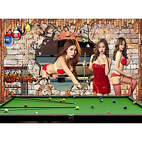 TRANH DÁN TƯỜNG TRANG TRÍ  TIỆM BIDA BILLARDS 4 (có làm theo kích thước yêu cầu)