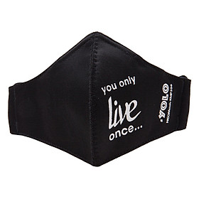 Khẩu Trang N95Than Hoạt Tính NeoVision -NeoMask KMP356 (Thun Qua Tai) - In Chữ You Only Live Once Dành Cho Bé 3 - 6 tuổi