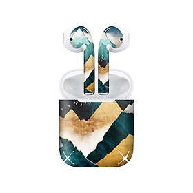 Mua Miếng dán skin chống bẩn cho tai nghe AirPods in hình Bình minh trên núi giả sơn mài - GSM167 (bản không dây 1 và 2)