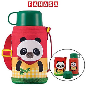 Bình Giữ Nhiệt Cartoon Kids Vacuum Bottle 550 ml - LocknLock LHC1435PDA - Panda - Màu Đỏ