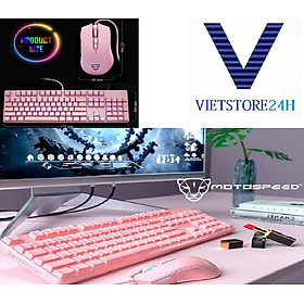 Mua Bộ phím chuột Motospeed Combo CK700 PINK VERSION-hàng chính hãng