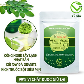 Bột Chùm Ngây Sấy Lạnh Nguyên Chất Vũ Gia (50g/ túi) - Ngừa loãng xương và bệnh ung thư, phục hồi cơ thể và tăng sức đề kháng, là thực phẩm bổ sung cho người thiếu chất