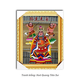 Mua Tranh Kiếng Huê Quang Tiên Sư - Cao 35cm ngang 28cm - Khung gỗ