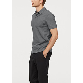 Áo Thun Nam Casual 1st - Polo Tay Ngắn Xám Trơn 51924