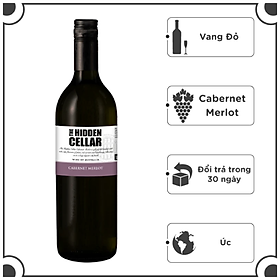 Rượu Vang Đỏ Edengate Hidden Cellar Cabernet Merlot 750ml 14% Acl
