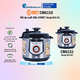 Nồi áp suất điện Comet CM6150  - CM6151  - Hàng Chính Hãng - Bảo Hành 12 Tháng