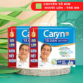 COMBO 2 GÓI TÃ/BỈM DÁN NGƯỜI GIÀ CARYN SIZE M40 MIẾNG