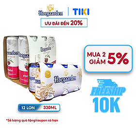 Mua 3 Giảm 10% - Combo Lốc 6 Hoegaarden Rosee & Lốc 6 Hoegaarden White (330ml/lon)