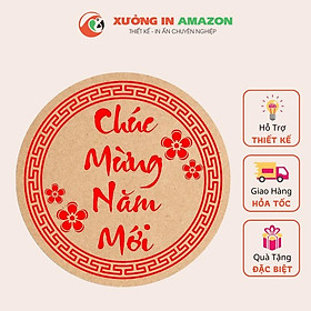 Mua Tem Dán Tết - Tem Nhãn Giấy Kraft - Decal Dán