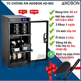 Mua TỦ CHỐNG ẨM ANDBON AD-80C  80 LÍT LOẠI 2 KHAY - HÀNG CHÍNH HÃNG