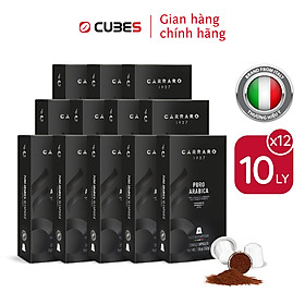 Mua  Bao bì mới  Combo 12 Hộp Cà Phê Viên Nén Capsule Italy Carraro Nespresso Puro Arabica (52gr/ hộp) - Nhập khẩu chính hãng 100% từ thương hiệu Carraro  Ý