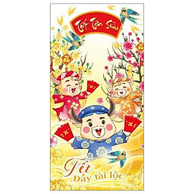 Xấp 10 Bao Lì Xì Chúc Mừng Năm Mới Mẫu Tết Tân Sửu