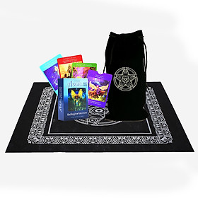 Combo Bộ Bài Bói Tarot Angel Tarot Oracle 78 Card Cao Cấp và Túi Nhung Đựng Tarot và Khăn Trải Bàn Tarot