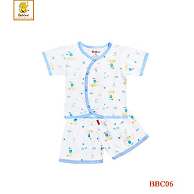 Bộ quần áo sơ sinh cổ tim ngắn in hình BBC06