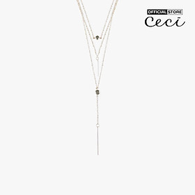 CECI - Dây chuyền nữ ba tầng dạng chuỗi mảnh thời trang CC4-02000135