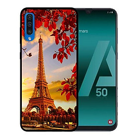 Ốp lưng in cho Samsung Galaxy A7 2018 mẫu Tháp Eiffel Mùa Thu - Hàng chính hãng