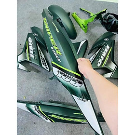 Tem rời exciter 150 xanh, tặng kèm set logo, tem 3 lớp không bay màu