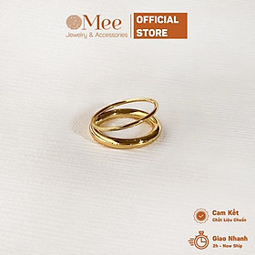 Nhẫn nữ MEE 2 tầng bản trơn cá tính - R3507