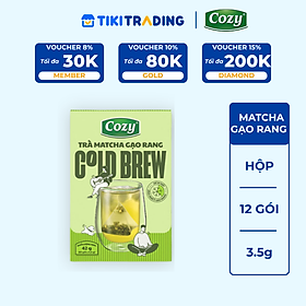 Cozy Trà ColdBrew Ủ Lạnh Matcha Gạo Rang (12 gói x 3.5g)