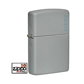 Bật lửa Zippo (sơn tĩnh điện) 49452ZL Classic Flat Grey Zippo Logo SKU - Chính hãng 100%