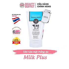 Sữa Rửa Mặt Tạo Bọt Dưỡng Trắng Và Trẻ Hoa Da Beauty Buffet Scentio Milk Plus 100ml