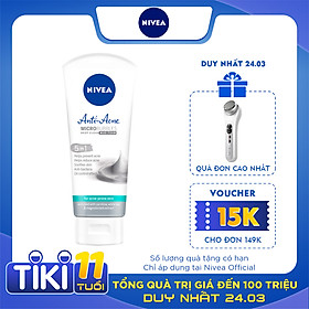 Sữa rửa mặt NIVEA Anti-Acne khoáng chất giúp ngừa mụn (100g) - 82327