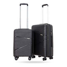 Combo Vali Du Lịch Lusetti Size 20 & Size 24 LS1158: Nhựa PP chống bể vỡ hoàn hảo, Khóa TSA chuẩn an ninh Hoa Kỳ, Thiết Kế Thời Trang Hiện Đại