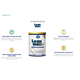 Hình ảnh Sữa LeanMax Adult dinh dưỡng hồi phục cho người bệnh, người cao tuổi