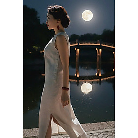 Đầm Suông Xẻ Tà Linen Lanh thời trang thiết kế Hity Dre223