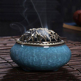 Mua Lư Xông Trầm bằng sứ màu xanh