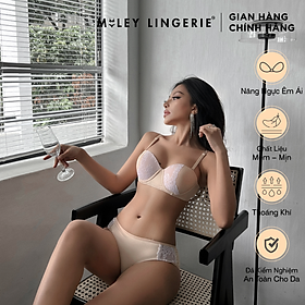 Bộ Áo Cúp Ngang và Quần Lót Nữ Thun Lạnh Miley Lingerie BRM0902_FMM0905 - 34A - S