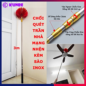 Mua Chổi Quét Trần Nhà  Chổi Phất Trần Có Cán Điều Chỉnh Độ Dài KUNBE Quét Mạng Nhện  Lau Chùi Bụi Bẩn Trên Cao Tiện Dụng