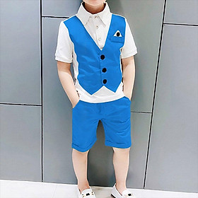 Bộ gile, bộ gile bé trai, quần áo trẻ em thiết kế phối màu cực sang chảnh và cá tính, vải mềm mịn thoáng mát - H64