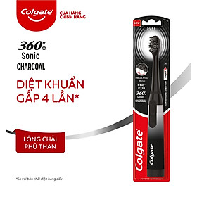 Bàn chải điện Colgate Sonic 360 Charcoal với lông chải phủ than kháng khuẩn