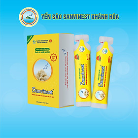 Tinh chất Yến sào Khánh Hòa Sanvinest KHÔNG ĐƯỜNG dành cho người cao tuổi Hộp 10 túi 25 ml - 515H10