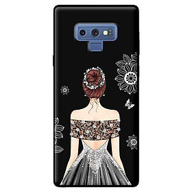 Ốp in cho Samsung Galaxy Note 9 Cô Gái Váy Xám - Hàng chính hãng