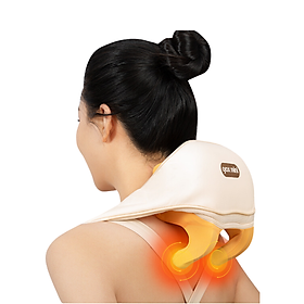 [Set Quà Tết] Máy Massage Cổ Vai Gáy   GAX-8D Healthy Care- Massage Silicon 16 Điểm Chạm Chườm Ấm Diện Rộng