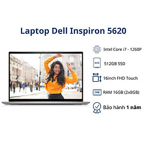 Mua Laptop Dell Inspiron 5620 N6I7004W1 (Core i7 - 1255U/16GB/512GB/MX570 2GB/16inch FHD+/Win 11/Office/Bạc) Hàng chính hãng